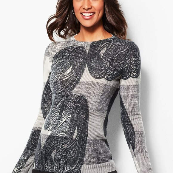 Talbots Crew Neck 100% Merino Wool Pullover Sweater - M - Picture 1 of 7